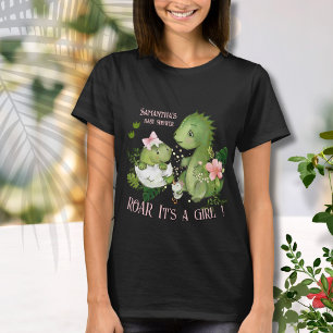 Roar It's a Girl! Baby Shower Mom's  T-Shirt