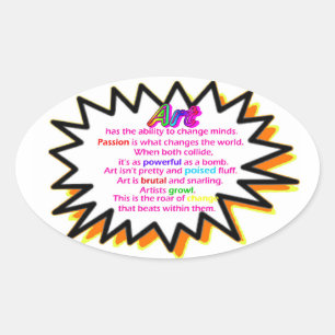 Roar Of Change Oval Sticker