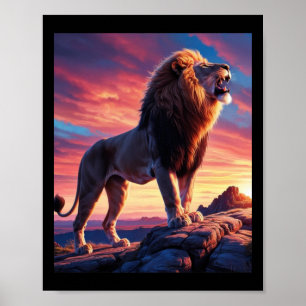 Roar Of Independence Lion Liberty T Sticker Poster