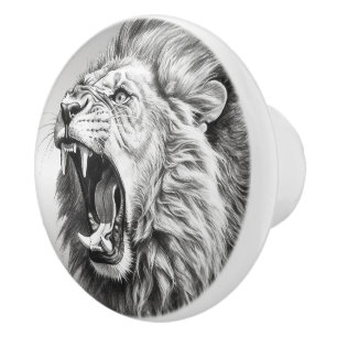 Roar of the Lion Ceramic Knob