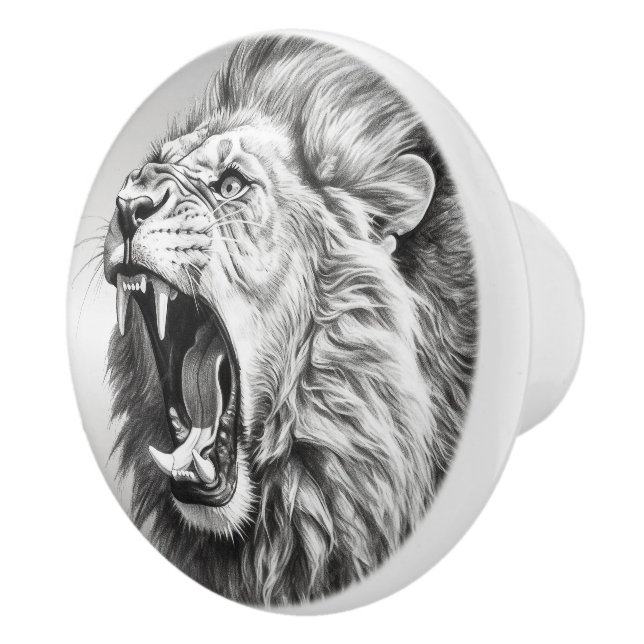 Roar of the Lion  Ceramic Knob (Right)