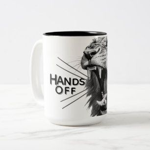 Roar of the Lion Hands Off Two-Tone Coffee Mug