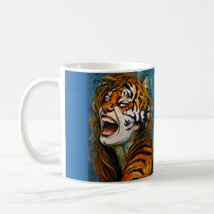 Roar of the Wild Heart – Colourful Tigress Coffee Mug