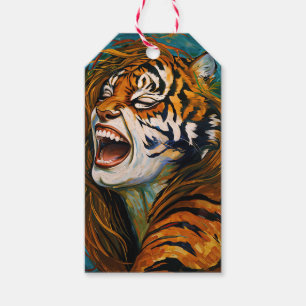 Roar of the Wild Heart – Colourful Tigress Gift Tags