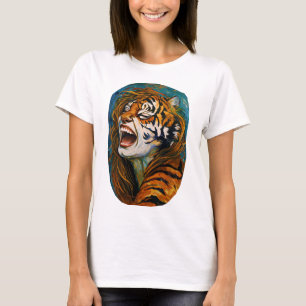 Roar of the Wild Heart – Colourful Tigress T-Shirt