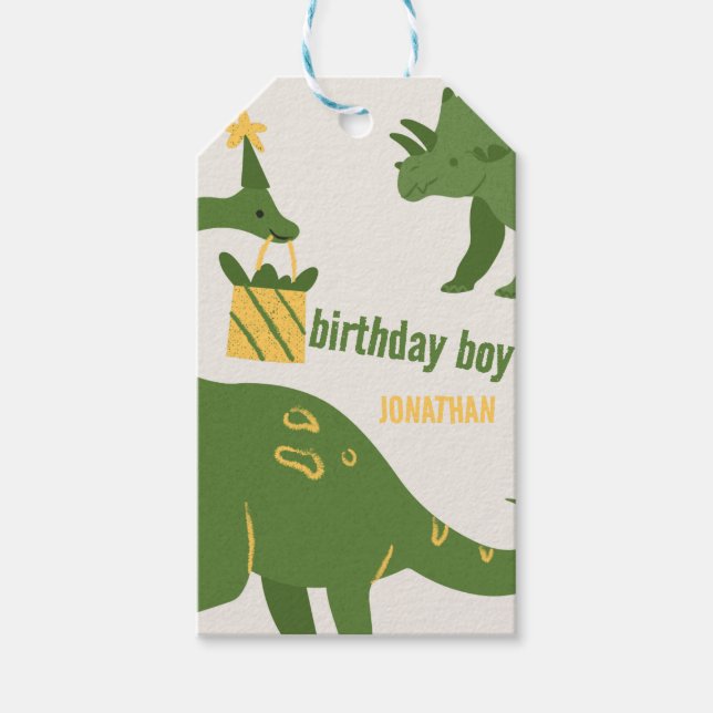 Roar Party Animals Birthday Gift Tags (Front)