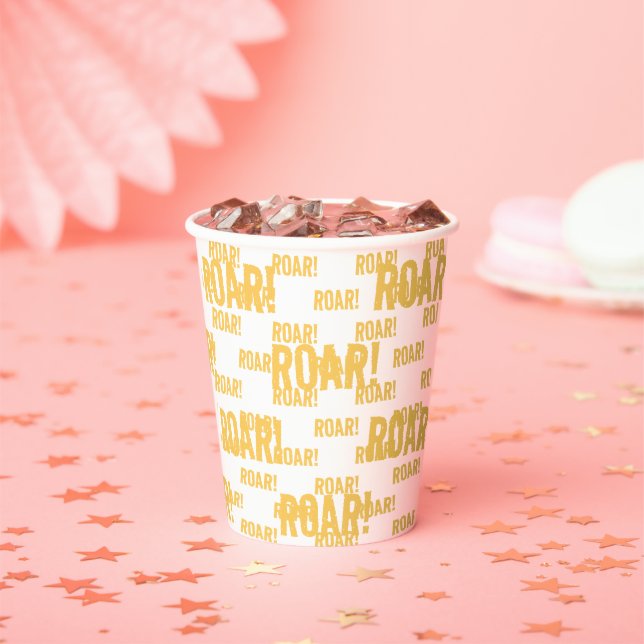 Roar Party Animals Birthday Paper Cups (Insitu)