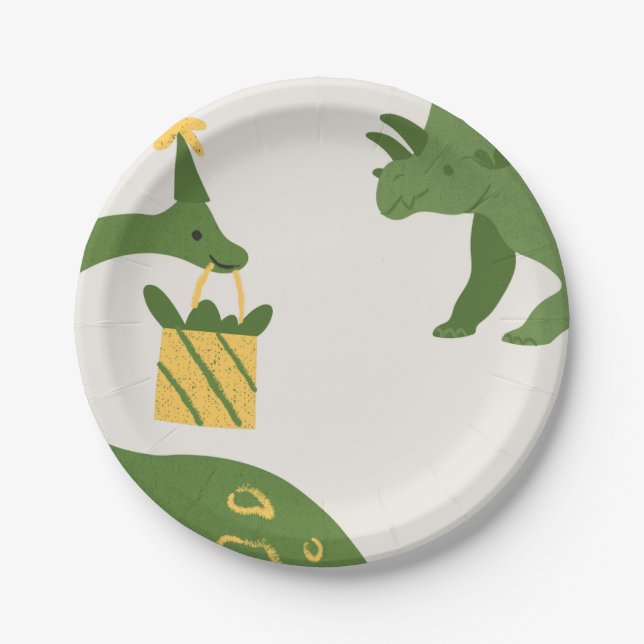 Roar Party Animals Birthday Paper Plate (Front)