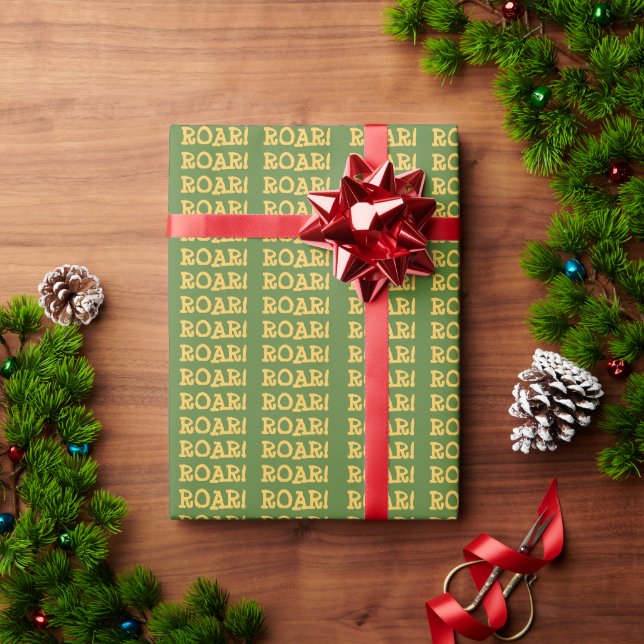 Roar Party Animals Birthday Wrapping Paper (Holiday Gift)