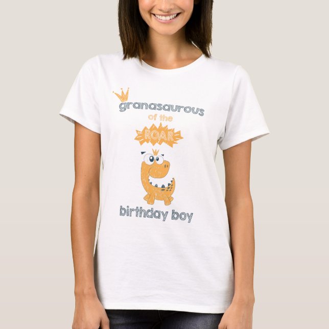 ROAR Personalised Dinosaur Birthday Grandmother T-Shirt (Front)