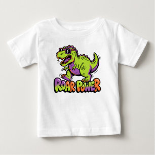 Roar Power Cool T-Rex Dinosaur Baby T-Shirt