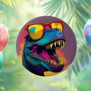 Roar-some Birthday Fun 3 Cm Round Badge