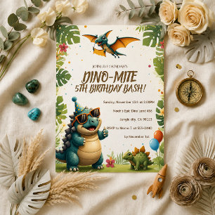 Roar-some Dinosaur Birthday Invitation 