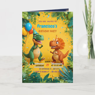 Roar-some Dinosaur Birthday Invitation – Jungle Ki