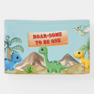 Roar-Some Fun, Dino 1st Birthday Banner