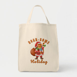 Roar‑some Holiday Tiger Santa – Funny Animal lover Tote Bag