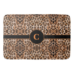 Roar with Style: Custom Leopard Print Bath Mat