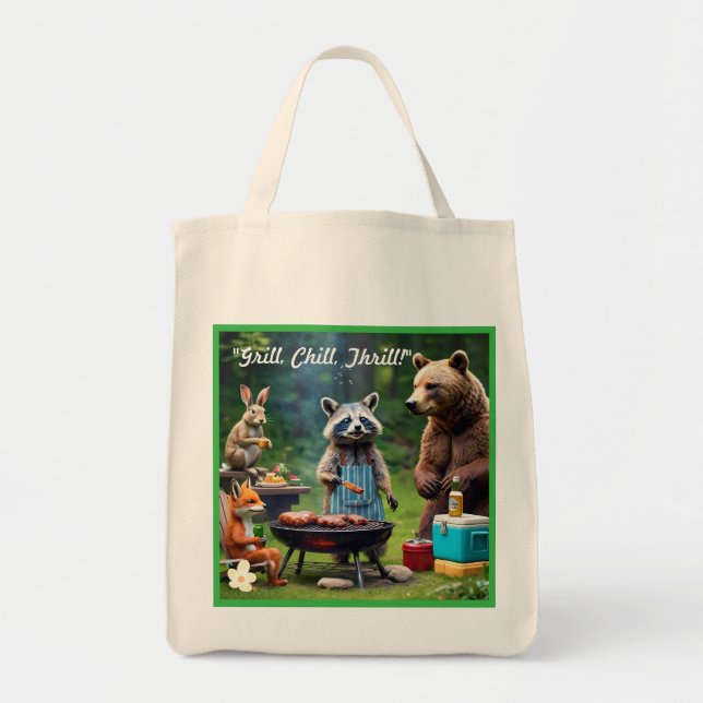 "Roarin' Good Time BBQ" Tote Bag (Front)