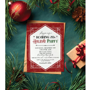 Roaring 20s 1920s Holiday Party Invitation