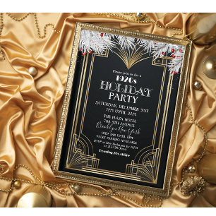 Roaring 20s 1920s Holiday Party Invitation