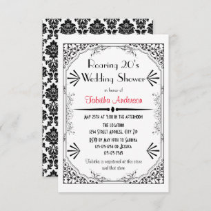 Roaring 20s - 3x5 Wedding Shower Invitation