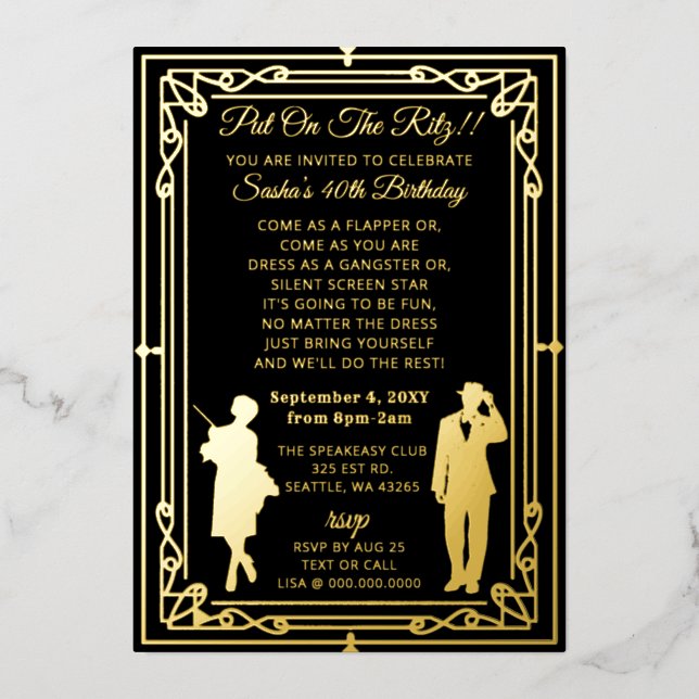 Roaring 20s art deco flapper girl and gangster  fo (Front)