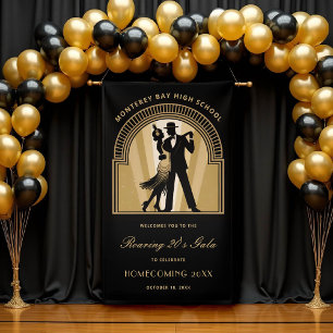 Roaring 20s Art Deco Prom Homecoming School Gala Banner