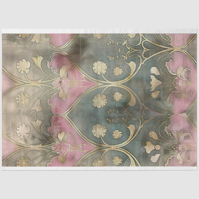 Roaring 20's Art Deco Vintage Faded Patterns Tissue Paper (Front)