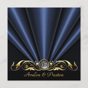 Roaring 20's Black Art Deco Bridal Shower Invitation