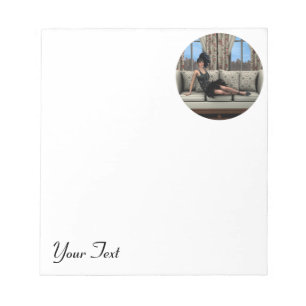 Roaring 20s Flapper Fashion Art Illustration Notepad
