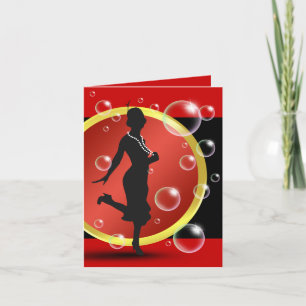 Roaring 20's Flapper Girl Thank You Cards