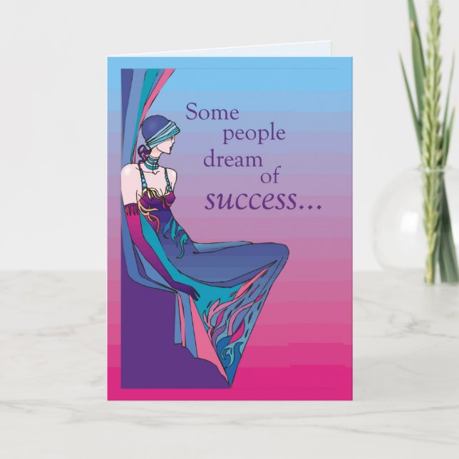 Roaring 20's Flapper Good Luck Card (Front)