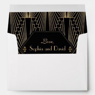 Roaring 20s Great Gatsby 1920s Art Deco Wedding Envelopes