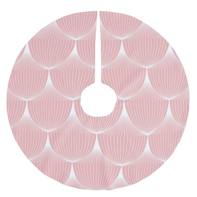 Roaring '20s Linear Scales: Elegant Pattern Brushed Polyester Tree Skirt (Front)