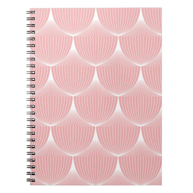 Roaring '20s Linear Scales: Elegant Pattern Notebook (Front)