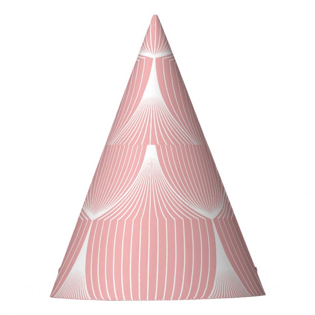 Roaring '20s Linear Scales: Elegant Pattern Party Hat (Front)