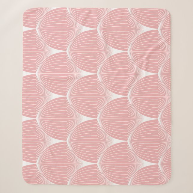 Roaring '20s Linear Scales: Elegant Pattern Sherpa Blanket (Front)