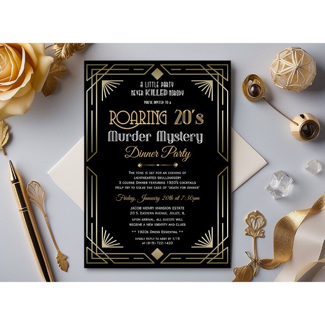 Roaring 20s Murder Mystery Invitation (Creator Uploaded)