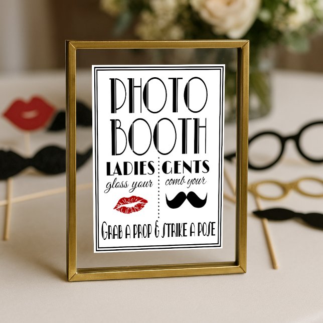 Roaring 20s Photo Booth Sign – Wedding Print (Creator Uploaded)