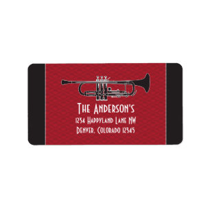Roaring 20s Twenties Trumpet Wedding Address Label
