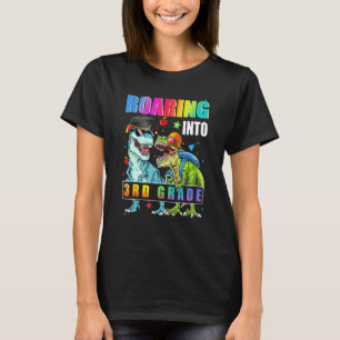 Roaring 3rd Grade Cute Dinosaur Backpack Back To S T-Shirt