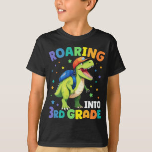 Roaring 3rd Grade Dinosaur T Rex Back To School  T-Shirt