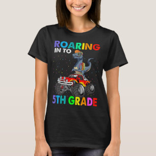 Roaring 5th Grade Dinosaur T Rex Back to School T-Shirt