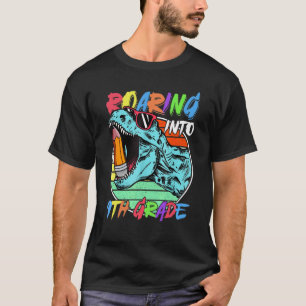 Roaring 9th Grade Dinosaur Rex Back To School Boys T-Shirt