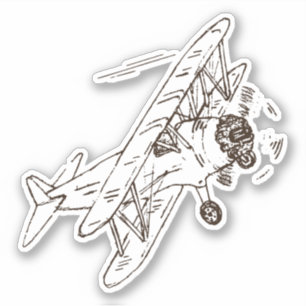 Roaring Art Deco Bi-planes - sketched single.