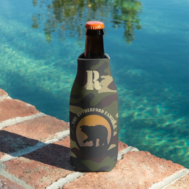 Roaring Bear and Camo Bottle Cooler (In Situ Pool)
