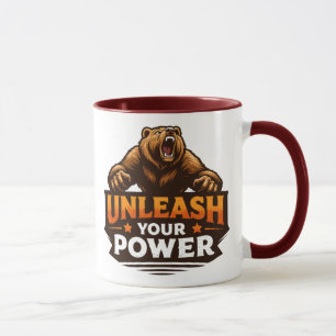 Roaring Bear Strength Motivation Tee Mug