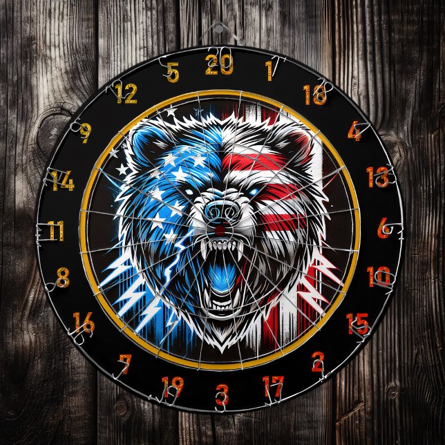 Roaring Bear Strikes with Fiery Pride Dartboard (Creator Uploaded)