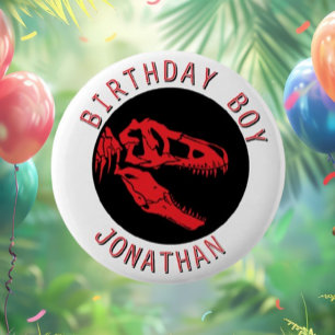 Roaring Birthday Surprise 6 Cm Round Badge