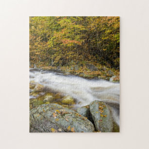 Roaring Brook in fall in Vermont's Green Jigsaw Puzzle